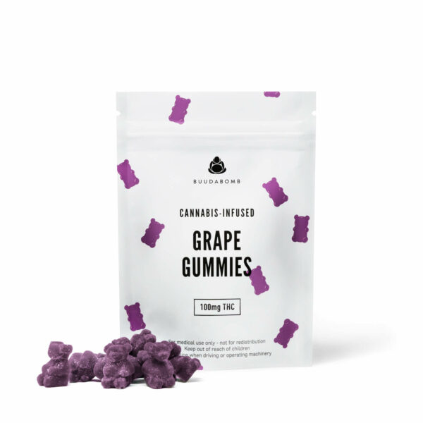 Buudabomb – Grape Gummies 100mg THC | BC Weed Edible Canada Buudabomb – Grape Gummies 100mg THC | BC Weed Edible Canada