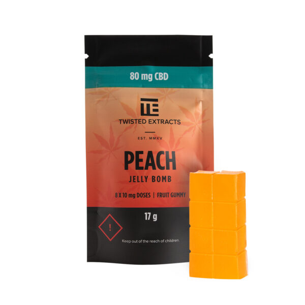 Twisted Extracts – Peach Jelly Bombs – CBD | BC Weed Edible Canada Twisted Extracts – Peach Jelly Bombs – CBD | BC Weed Edible Canada