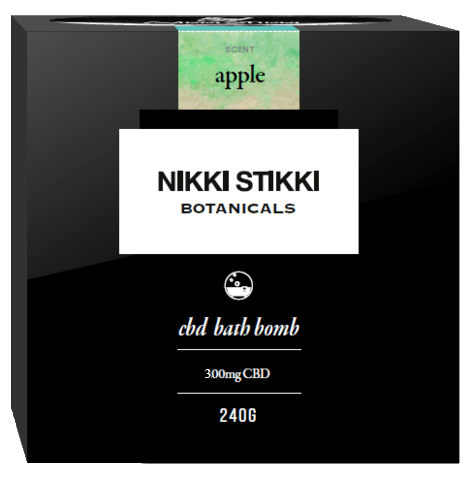 Nikki Stikki Botanicals – CBD Bath Bomb – Apple – 300mg CBD | BC Weed Edible Canada Nikki Stikki Botanicals – CBD Bath Bomb – Apple – 300mg CBD | BC Weed Edible Canada