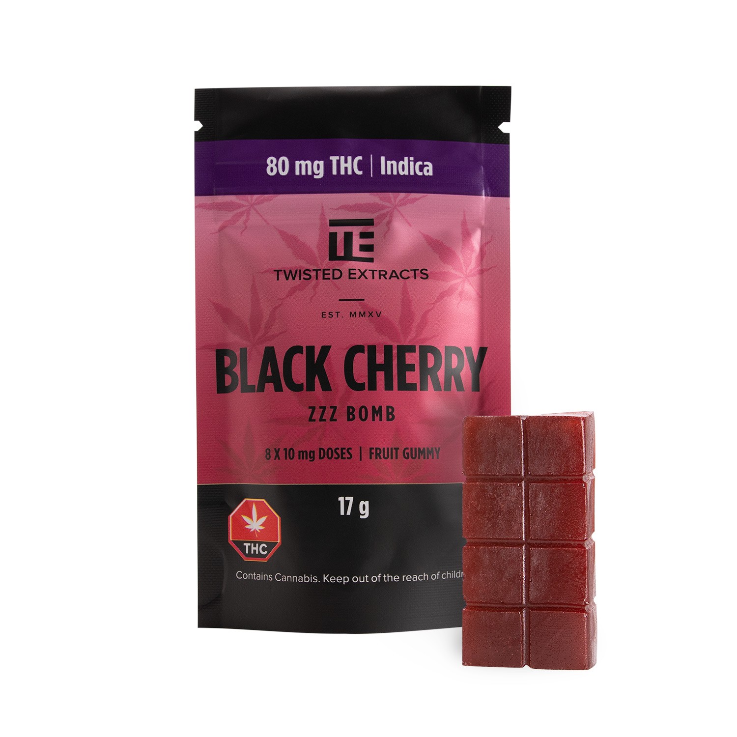 Twisted Extracts – Black Cherry – Zzz Bombs – 80mg THC | BC Weed Edible Canada Twisted Extracts – Black Cherry – Zzz Bombs – 80mg THC | BC Weed Edible Canada