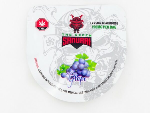 The Green Samurai – Grape Gummies – 150mg | BC Weed Edible Canada