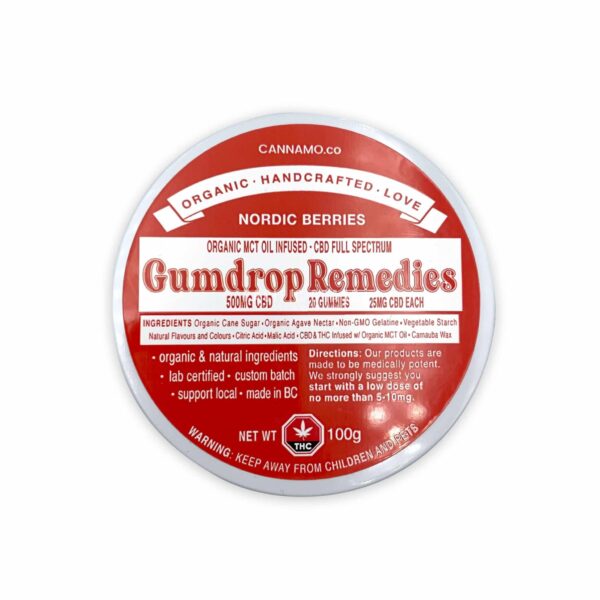 Gumdrop Remedies – Nordic Berries – 500mg CBD | BC Weed Edible Canada Gumdrop Remedies – Nordic Berries – 500mg CBD | BC Weed Edible Canada