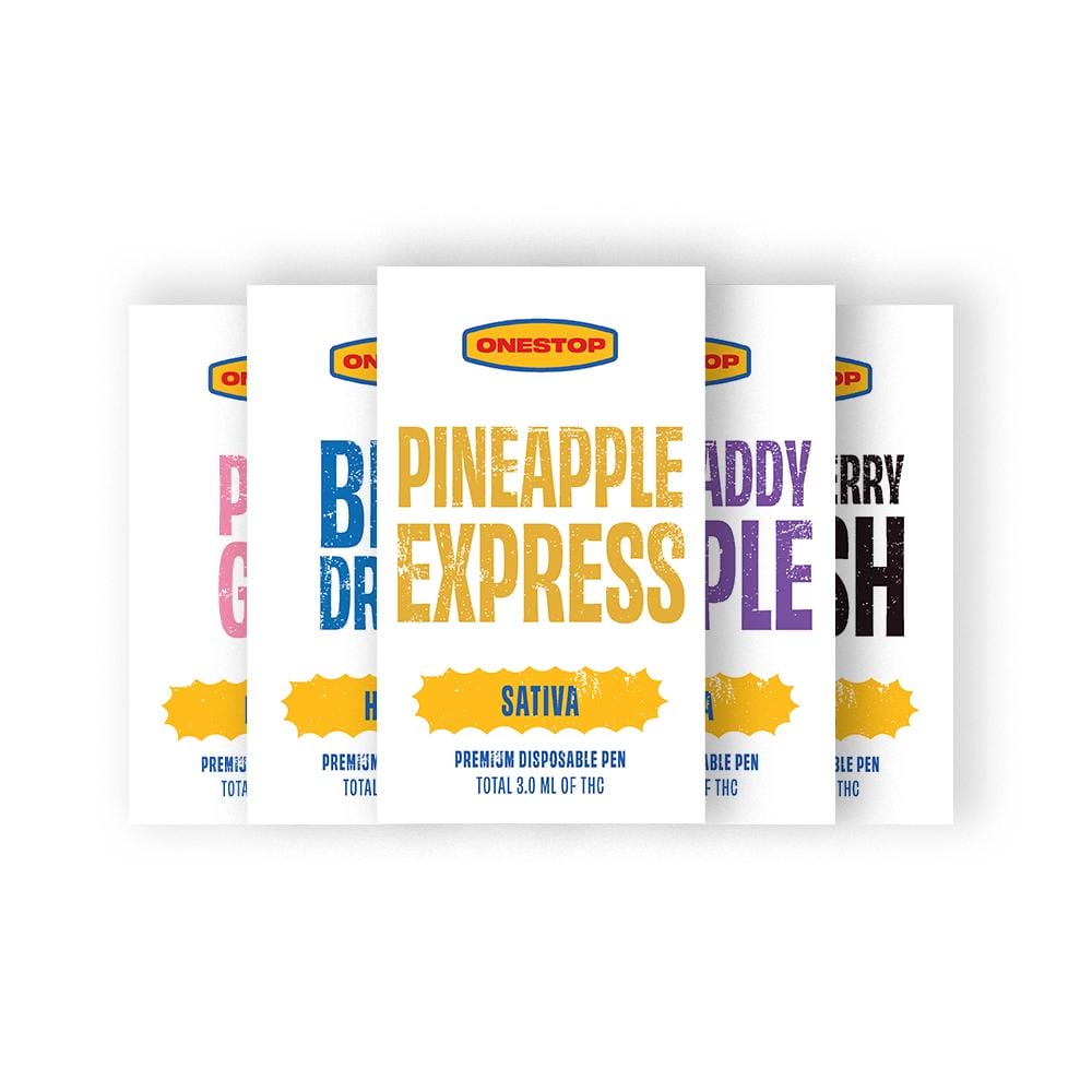 OneStop – THC Distillate Disposable Vape – Indica – 3ml | BC Weed Edible Canada OneStop – THC Distillate Disposable Vape – Indica – 3ml | BC Weed Edible Canada